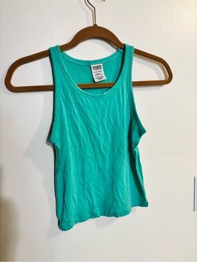 PINK Victoria's Secret Vibrant Aqua Scoop Neck Tank